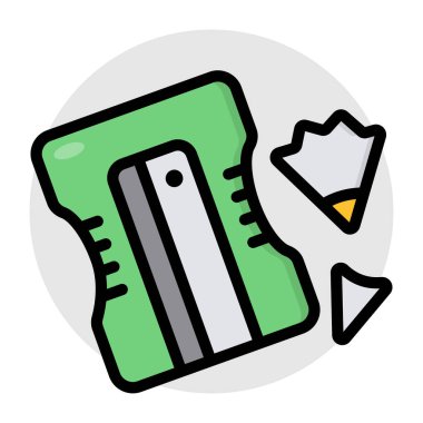 Keskinleştiricinin kavramsal düz tasarım simgesi