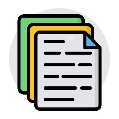 Belgelerin düzenlenebilir tasarım simgesi 