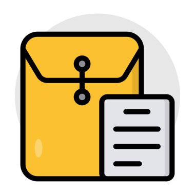 Uzun zarfın modern tasarım simgesi 