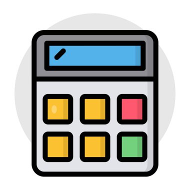 Hesap makinesi simgesinin modern biçim vektörü