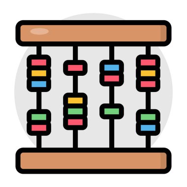     Boncuk sayma çerçevesi, abaküs simgesi. 