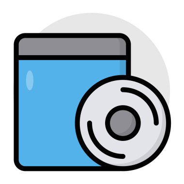 Premium download icon of compact disc