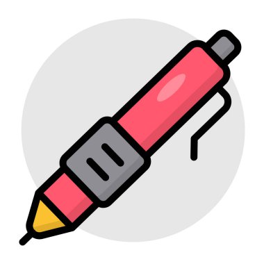 Tükenmez kalemin mükemmel tasarım simgesi 