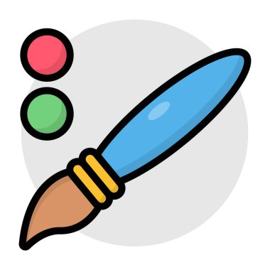 Sanat fırçasının mükemmel tasarım simgesi 