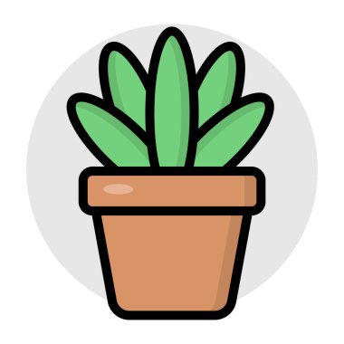 A unique design icon of indoor plant 