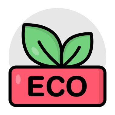 Premium download icon of eco label 