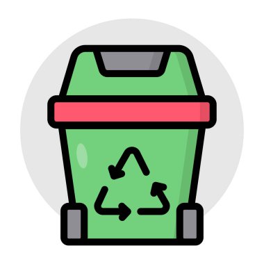Geri dönüşüm kutusunun vektör tasarımı