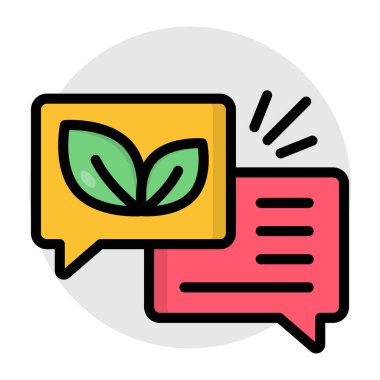 Eko sohbetinin yaratıcı tasarım simgesi