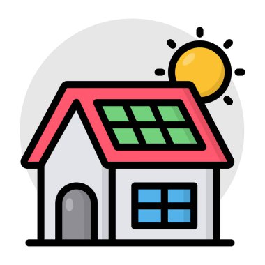 Güneş evinin vektör tasarımı