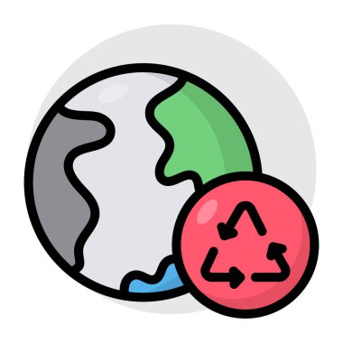 Küresel geri dönüşümün eşsiz tasarım simgesi 
