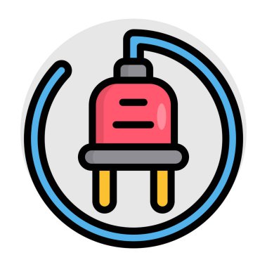 Unique design icon of electric plug 