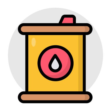 Yağ varilinin düzenlenebilir tasarım simgesi