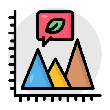 Çevre analizinin düz tasarım simgesi 