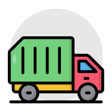 Kamyonun modern tasarım simgesi 