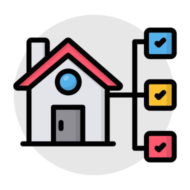 Ev ağlarının yaratıcı tasarım simgesi