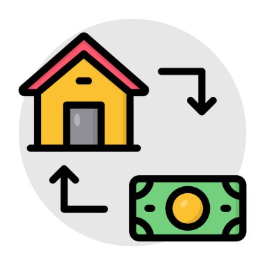 Ev ödemelerinin moda vektör tasarımı