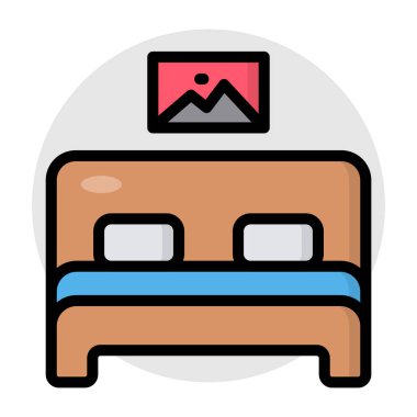Premium download icon of bed