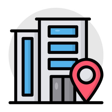 Yapı konumunun düzenlenebilir tasarım simgesi