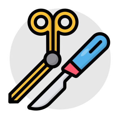 Cerrahi araçların premimium indirme simgesi