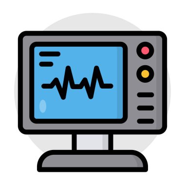 ecg monitörünün eşsiz bir tasarım simgesi