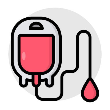 IV damlasının kavramsal düz tasarım simgesi