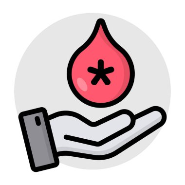 Kan bağışı simgesi gösteren damlacık