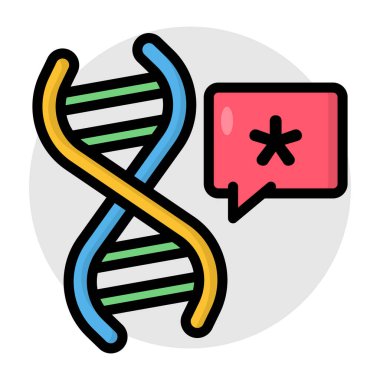 DNa icon in flat design