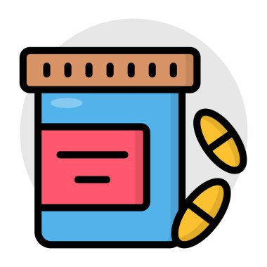 Uyuşturucu şişesinin eşsiz bir tasarım simgesi.