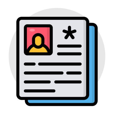 Hasta dosyasının kavramsal düz tasarım simgesi 