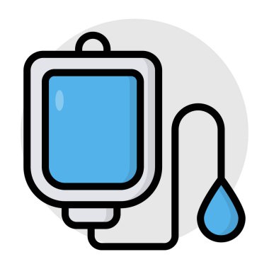 Flat design icon of blood donation