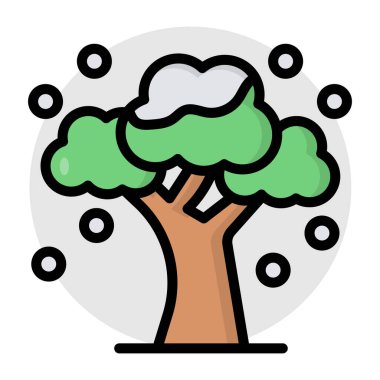 Ağacın düzenlenebilir tasarım simgesi