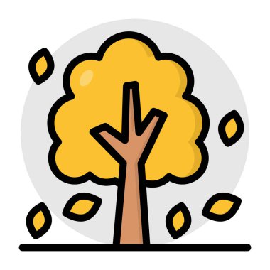 Düşen yaprakların düzenlenebilir tasarım simgesi 