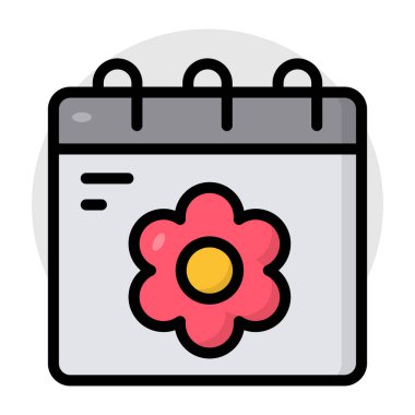 Bahar takviminin bir simge tasarımı 