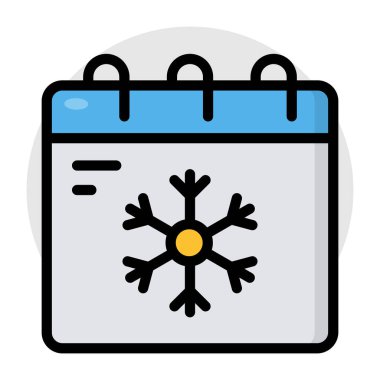 Kış takviminin bir simge tasarımı 