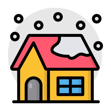 Kar yağışının modern tasarım simgesi 