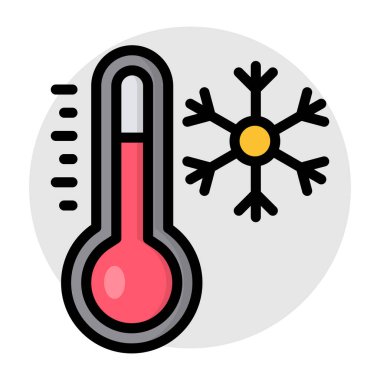 Soğuk sıcaklığın modern tasarım simgesi 