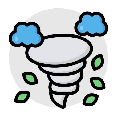 Tayfunun düz tasarım simgesi 