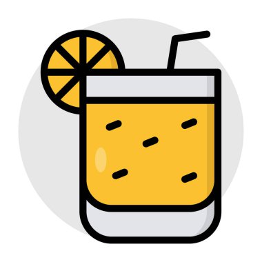 Limonata simgesi, düzenlenebilir tasarım vektörü