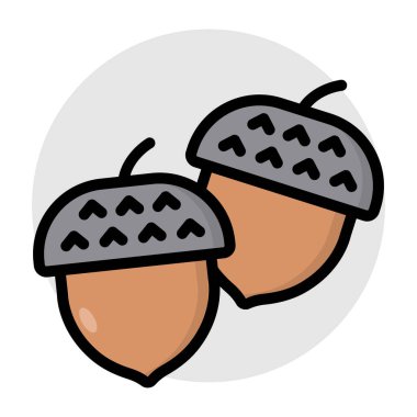 A beautiful design icon of acorn fruit 