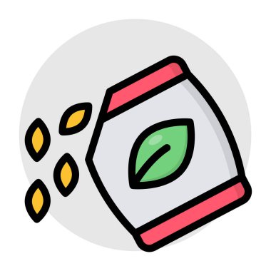 Tohum kesesinin düzenlenebilir tasarım simgesi