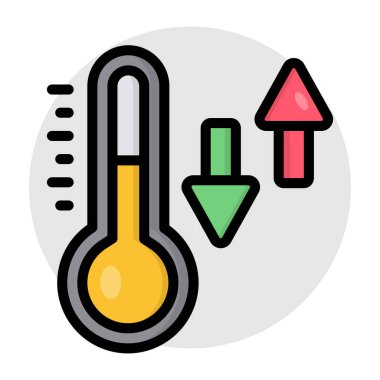 Sıcaklık dalgalanmalarının modern tasarım simgesi 