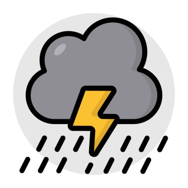 Creative design icon of thunderstorm