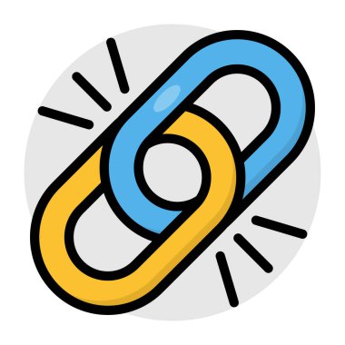 Bağlantı simgesi, düzenlenebilir vektör 