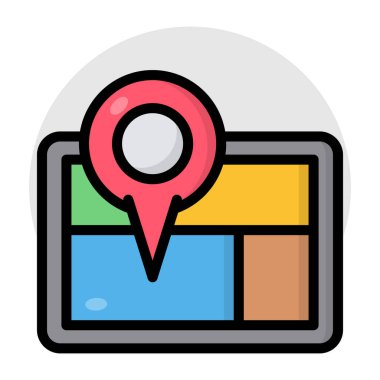 Konumun yaratıcı tasarım simgesi 