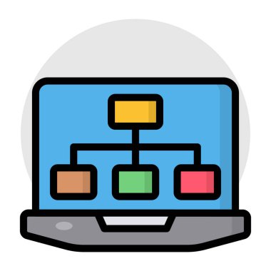 Hiyerarşinin kavramsal düz tasarım simgesi