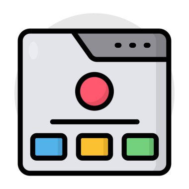 Web tasarımının moda tasarım simgesi 