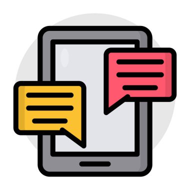 Mobil sohbetin modern tasarım simgesi 