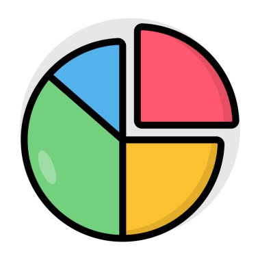 Pasta grafiğinin modern tasarım simgesi