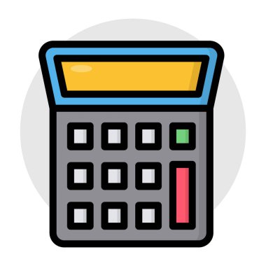 Hesap makinesinin moda tasarım simgesi 