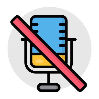         Düz dizaynda mikrofon bulunmayan simge